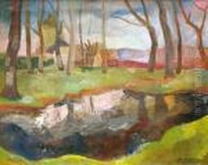 Paysage Au Bord De Riviere by Jacques Gotko