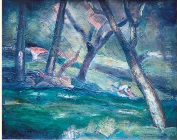 Personnages Au Bord De Riviere (1928) - view 1