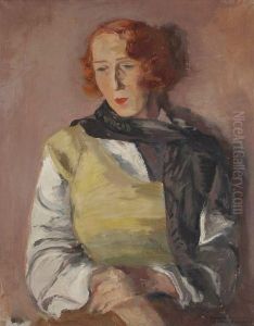 Portrait De Femme by Leopold Gottlieb