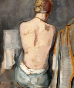 Seated Woman by Leopold Gottlieb