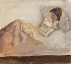 Czytajaca by Leopold Gottlieb