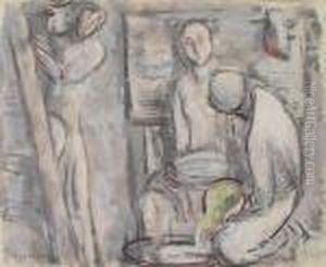 Praczki, 1929 R. by Leopold Gottlieb