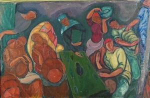 Przy Stole by Leopold Gottlieb