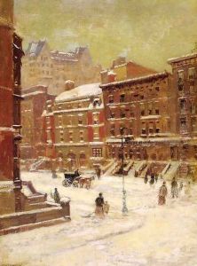 New York City View in Winter by Paul Cornoyer