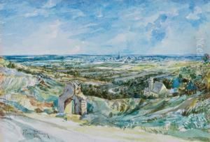 Weinbergblick Von Sievering Auf Wien by Hans Gotzinger