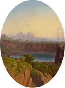 Suditalienische Landschaft In Der Umgebung Von Neapel by Carl Wilhelm Goetzloff