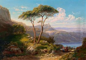 Veduta Di Castel Gandolfo by Carl Wilhelm Goetzloff