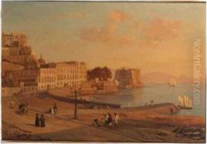 The Bay Of Naples by Carl Wilhelm Goetzloff