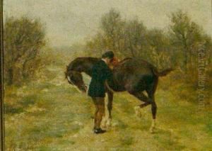 Horse And Rider by Jean Richard Goubie