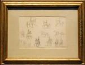 Equestrian Studies by Jean Richard Goubie