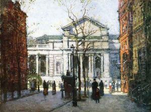 The New York Library by Paul Cornoyer