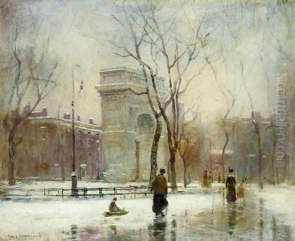 Winter in Washington Square - view 1