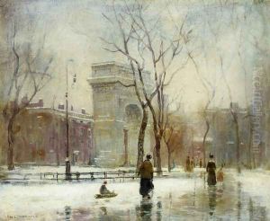 Winter in Washington Square by Paul Cornoyer