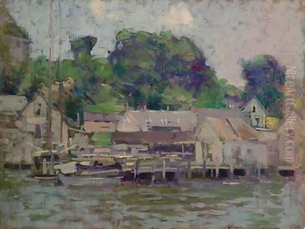 Grey Houses by the Dock - view 1