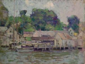 Grey Houses by the Dock