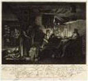 Jupiter And Mercury In The House Of Philemon And Baucis (holl.6) by Hendrick Goudt