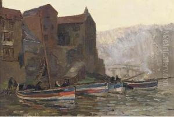 High Water, Staithes, Yorkshire; And Pilchards - view 1