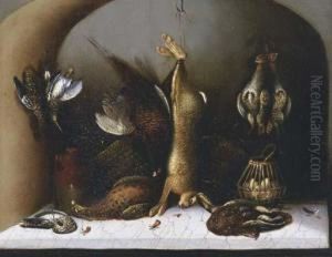 Still Life With Dead Game And Rabbit by William Buelow Gould