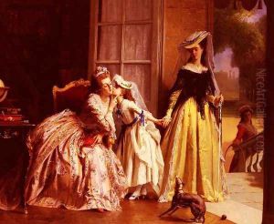 La Reine marie-Antoinette Et Sa Fille, Madame Royale, A Versailles
