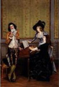 La Lecon De Musique by Jules Adolphe Goupil