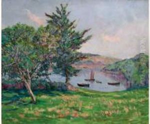 Crique Dans Le Finistere by Pierre Gourdault