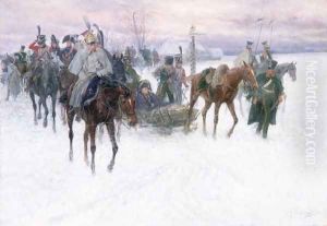 Napoleon's Troops Retreating from Moscow, 1888-89