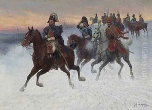 Retreat from Moscow, Russia, October 1812 (La Retraite de Moscou, Russie, Octobre 1812) by Jan van Chelminski
