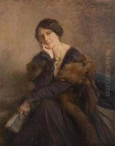 Jeune Femme A La Lecture by Jean-Leon Gouweloos