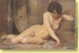 Jeune Femme Nue Faisant Une Patience Jeune Femme Nue Faisant Une Patience