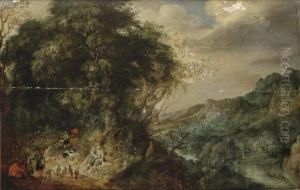 An Extensive Forest Landscape by Abraham Govaerts