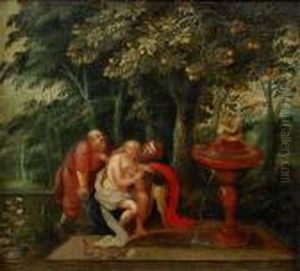 Susanna Och Gubbarna by Abraham Govaerts