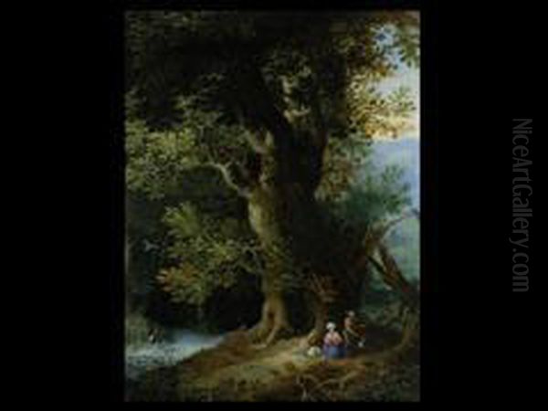 Waldlandschaft Mit Ruhe Auf Der Flucht - view 1