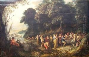 Feast Of The Gods With Neptune And Amphitrite In Background