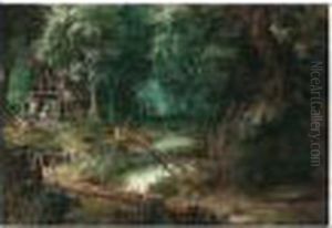 Oil On Panel by Abraham Govaerts