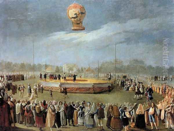 Ascent of the Balloon in the Presence of Charles IV and his Court c. 1783 - view 1