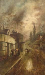Evening In The Village, Figures Returning Home