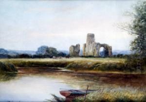 A Pair, A Summer Morning And View Of St Bene'ts Abbey, Norfolk Broads by James Walter Gozzard