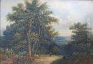 Figures In Awoodland Glade by James Walter Gozzard