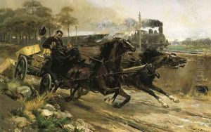 Caballos desbocados by Ulpiano Checa y Sanz
