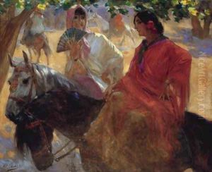 Morning Ride (El Paseo Matinal) by Ulpiano Checa y Sanz