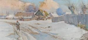 Zima Na Wsi by Josef Graczynski