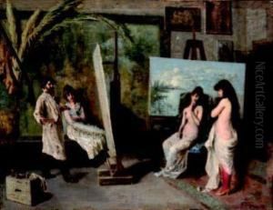 Lo Studio Del Pittore by Napoleone Luigi Grady