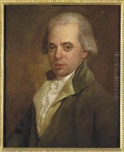 Portrait Of A Gentleman, Half-length, In A Green Coat And White Shirt