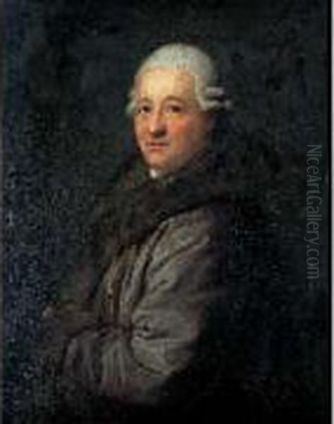 Portrait D'un Homme De Trois-quarts Au Manteau De Col De Fourrure - view 1
