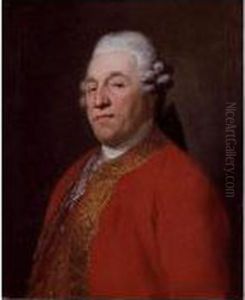 Portrait Of A Gentleman In A Red Coat by Anton Graff