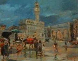 Piazza Della Signoria by Ovidio Gragnoli