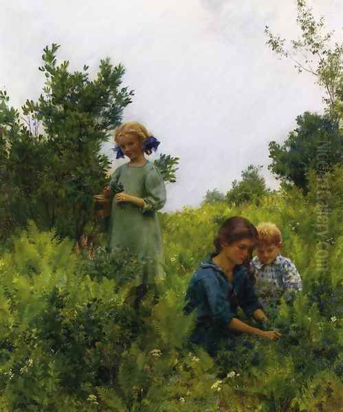 Blueberries and Ferns - view 1