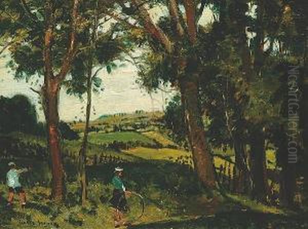 Wood With Two Children - view 1