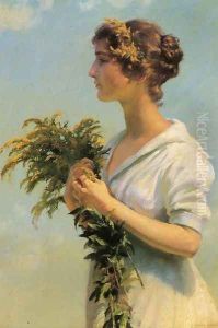 Girl with Goldenrod by Charles Curran