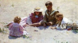 Children by the Seashore by Charles Curran